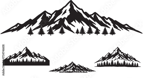 Mountain Landscape Vector Illustration