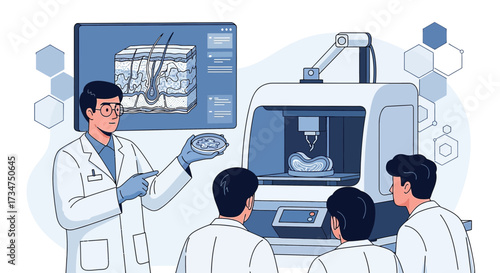 Scientists are working on 3D printing human tissue, showing its medical advancement and innovation