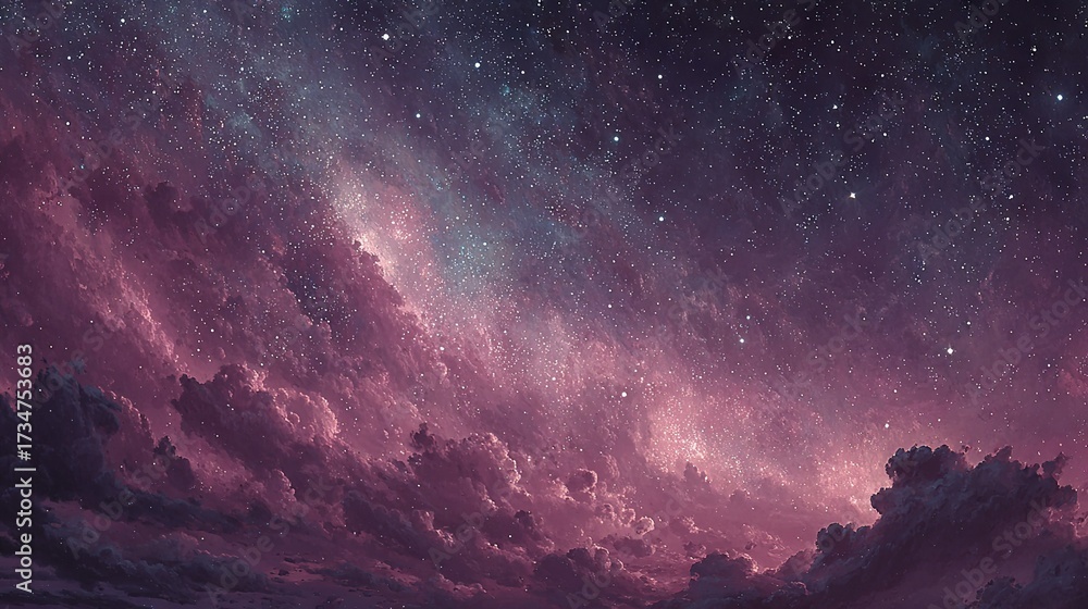 Fototapeta premium A night sky filled with lots of stars