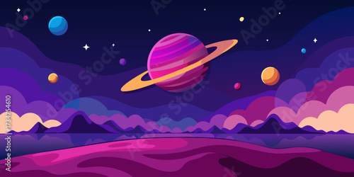 spaceship and moon