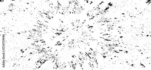 Circular starburst explosion texture. Distressed uneven grunge background. Abstract vector illustration. Overlay to create interesting effect and depth. Isolated on white background.