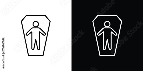 Dead icon in black and white linear versions