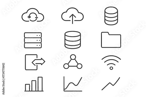 Accessible UI Icons. Accessible user interface (UI) design. Line outline icon set of Accessible user interface