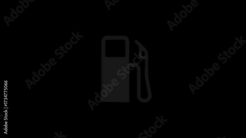 The low fuel warning light is flashing.