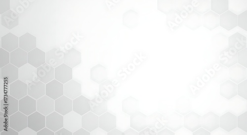 Modern digital abstract background with a subtle light grey and white hexagonal pattern, ideal for technology, medical, or corporate design