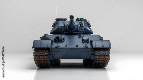 Front View Tank – Robust Battle Machine in Studio