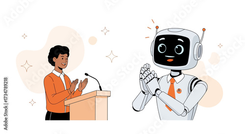 Applause For Artificial Intelligence: A Speaker And Enthusiastic Robotic Companion