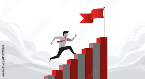 Achieving Goals: A Motivated Professional Climbs the Ladder to Success in Business