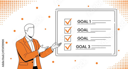 Achieving Goals: Business Presentation Demonstrating Targeted Objectives Successfully Accomplished