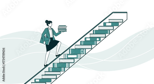 Ascending Through Education: A Woman's Journey Towards Knowledge and Intellectual Heights