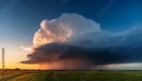 Rain Scary Cloud During Sunsetrain Scary Cloud During Sunset