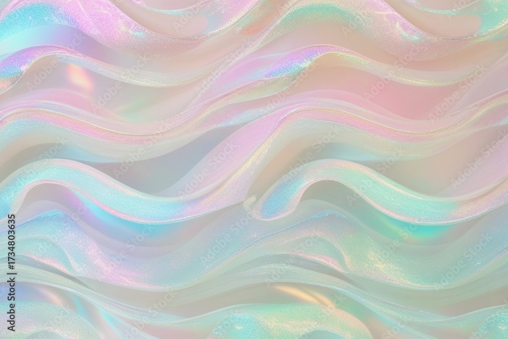 Fototapeta premium horizontal abstract pastel holographic texture design for pattern and background