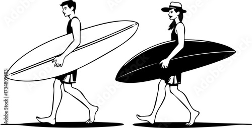 Beach Life and Water Sport Emblem

