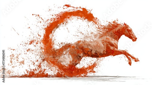 Fiery horse illustration symbolizes speed, power, and energy, suitable for branding, sports, and creative marketing contexts
