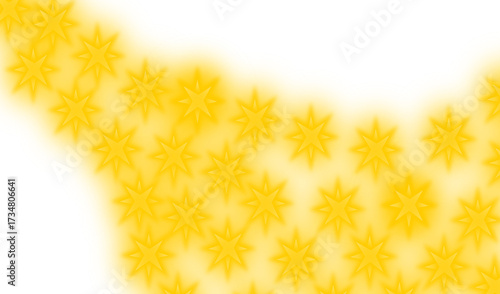 Abstract golden floral pattern on white background.
