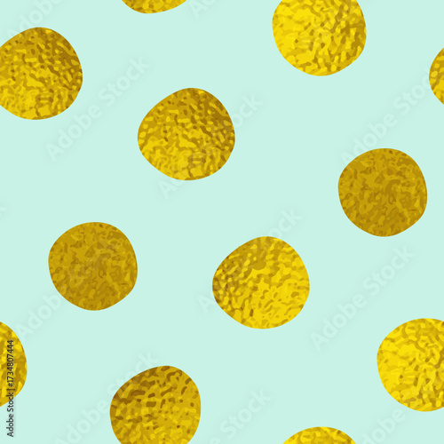 Polka dots on a light blue background