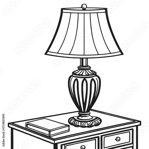 vector illustration of a lamp