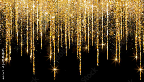 Golden Glitter Dripping Down Against A Transparent Background The Texture Is Shiny And Sparkly Ideal For Festive Designs And Decorations