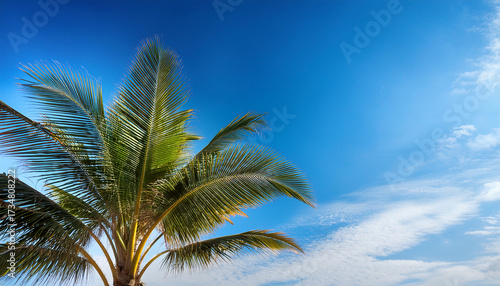 Palm Tree Against A Blue Sky