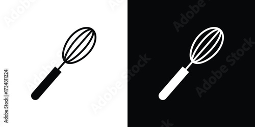Whisk icons. silhouette icons for ui designs