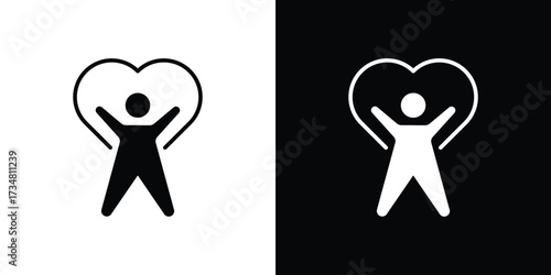 Wellness icons. silhouette icons for ui designs