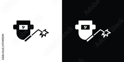 Welding icons. silhouette icons for ui designs