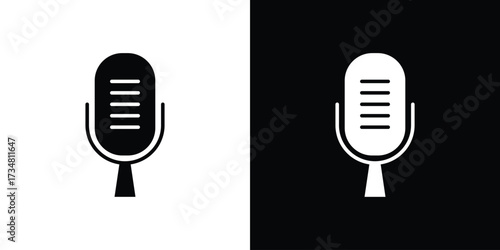 Voice recording icons. silhouette icons for ui designs