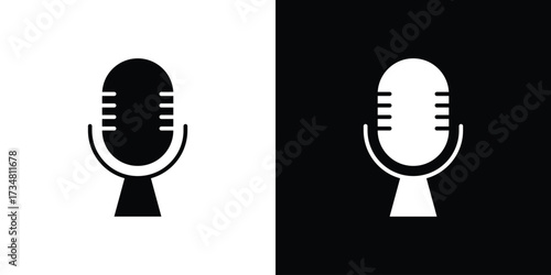 Voice recognition icons. silhouette icons for ui designs