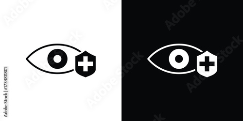 Vision insurance icons. silhouette icons for ui designs