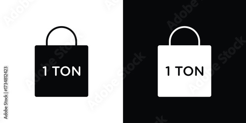 Tonne icons. silhouette icons for ui designs