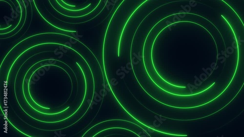 Abstract saber frame, neon circle background