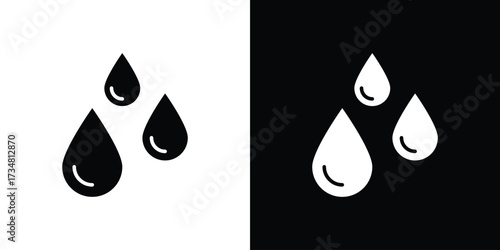 Tear drop icons. silhouette icons for ui designs