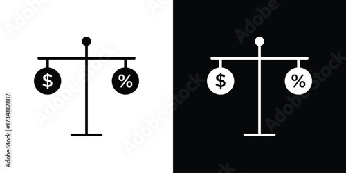 Taxes icons. silhouette icons for ui designs