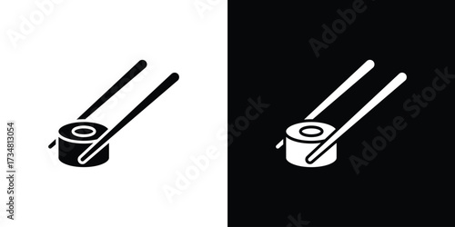 Sushi icons. silhouette icons for ui designs