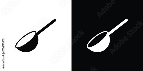 Spoon icons. silhouette icons for ui designs