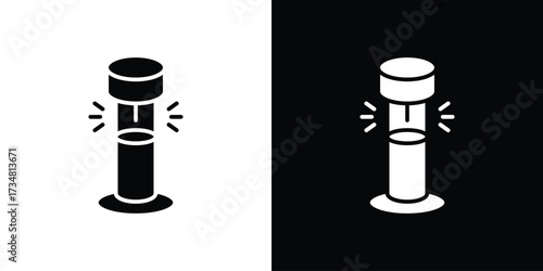Solar Garden Light lamp icons. silhouette icons for ui designs