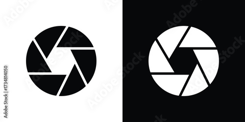 Shutter icons. silhouette icons for ui designs