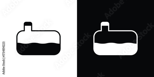 Sewerage tank icons. silhouette icons for ui designs