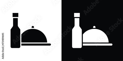 Room service icons. silhouette icons for ui designs