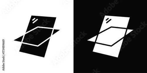 Roof window icons. silhouette icons for ui designs