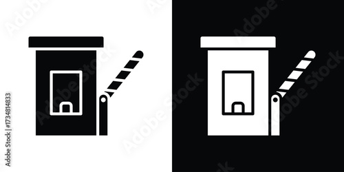 Road toll icons. silhouette icons for ui designs