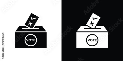 Referendum icons. silhouette icons for ui designs