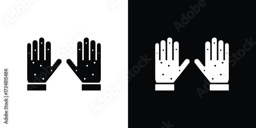 Rash hand icons. silhouette icons for ui designs