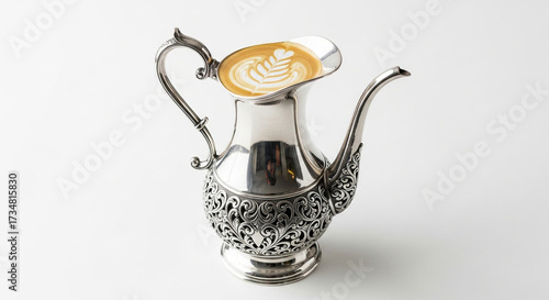 antique arabic teapot with cup