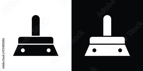Putty knife icons. silhouette icons for ui designs