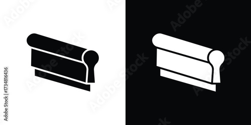 Print screen icons. silhouette icons for ui designs