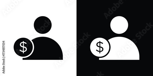 Personal loan icons. silhouette icons for ui designs