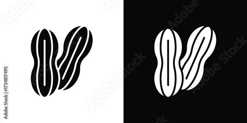 Peanut icons. silhouette icons for ui designs