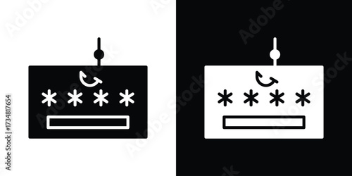 Password phishing icons. silhouette icons for ui designs