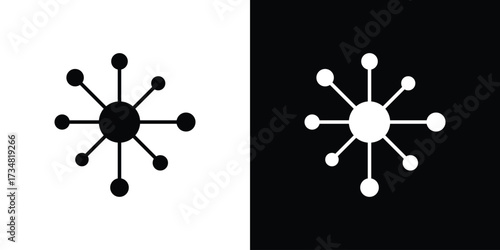Multichannel icons. silhouette icons for ui designs